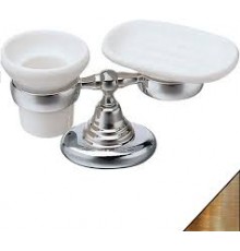 CA 772.92 OLD BRASS Настольная мыльница и стакан, керамические CA77292