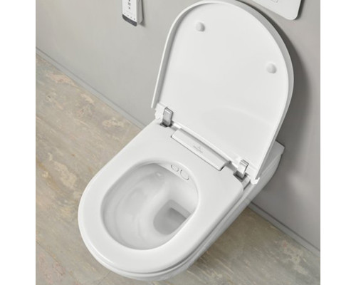 VilleroyBoch Viclean Унитаз-биде подвесной 38.5х59.5х40см., CeramicPlus, цвет: альпийский белый. V0E200R1