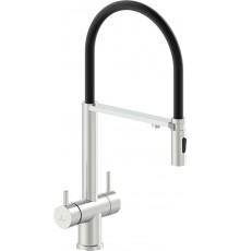 Смеситель для кухни AltroBagno Flusso 050201 Ni с гибким изливом, никель