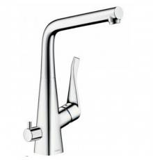 Hansgrohe Metris M71 Смеситель  для кухни на 1 отв, поворотный излив, с запорным вентилем. цвет: хром. 14888000