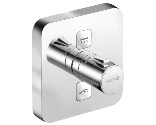 Kludi 38 911 0538 Push Термостат для 2х потребителей (внешняя монтажная часть) 389110538