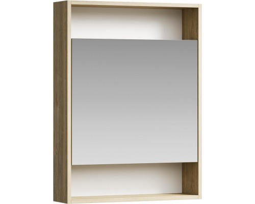 AQ SIT0406DB Сити Зеркальный шкаф пр/лев, дуб балтийский, 600х850х150 мм SIT0406DB