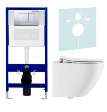AQM41002PRO Инсталляция + хр. кноп.+унитаз/сид SoftClose+шум (AQM4002+AQM4102CR+AQM2002PRO) AQM41002PRO