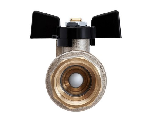 Кран шаровой Hoobs ORION ВР/ВР 1/2'' ручка-бабочка чёрного цвета. 15132H Кран шаровой Hoobs ORION ВР/ВР 1/2'' ручка-бабочка чёрного цвета. 15132H
