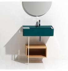 Simas Ratio Раковина чаша подвесная 75x46xh18 см, с 1 отв. для смесителя, без перелива, цвет: menta. RA75 MENTA