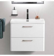Тумба с раковиной BelBagno Due 50 белый металлик