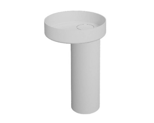 Moma Tower Oyster Раковина напольная D50х90см., без отв., цвет: White Stonage. TOY0150K