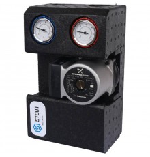Насосная группа с прямым контуром 3/4 с насосом Grundfos UPSO 15-65 130 в теплоизоляции STOUT