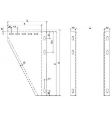 Опорная консоль JEREMIAS с отступом от стены 50 - 150 мм DW01 150 (DW01 150)