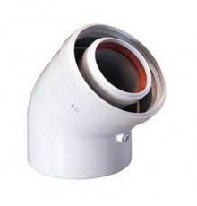 Коаксиальный отвод Baxi полипропиленовый 45°, диам. 110/160 мм, HT KUG71413351- (KUG71413351-)
