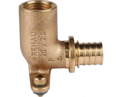 Угольник настенный REHAU RAUTITAN с длинным нарезным патрубком 20-R 1/2 для PEX труб аксиальный (14563631001)