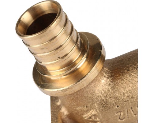 Угольник настенный REHAU RAUTITAN с длинным нарезным патрубком 20-R 1/2 для PEX труб аксиальный (14563631001)