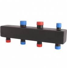 Стальной распределительный коллектор ROMMER RDG-0016 2 отопительных контура 1х1 1/4 RDG-0016-004002 (RDG-0016-004002)