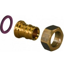 Фитинги цанговые Штуцер с накидной гайкой латунный для труб PEX 20-G3/4НГ '50Ф UP 1135766