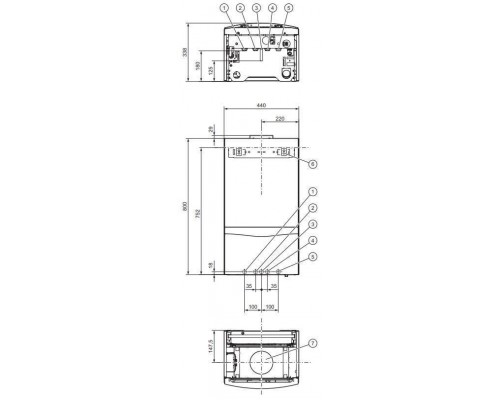 Газовый настенный котел Vaillant atmoTEC plus VU 200/5-5 (H-RU), одноконтурный, атмосферный 20 кВт (0010015250)