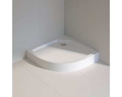 Душевой поддон полукруглый RGW SMC/R W Белый (Уценка)  900x900