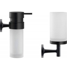 Набор Duravit Starck T Стакан 0099314600 черный + Дозатор 0099354600 черный