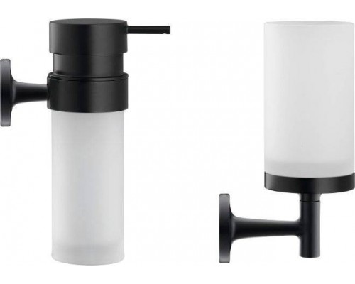 Набор Duravit Starck T Стакан 0099314600 черный + Дозатор 0099354600 черный