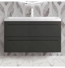Тумба с раковиной Art Max Platino 100, подвесная, серый матовый