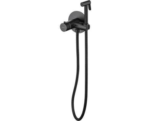 Гигиенический душ Allen Brau Thermo Rund 5.60001-31 со смесителем, С ВНУТРЕННЕЙ ЧАСТЬЮ, черный матовый