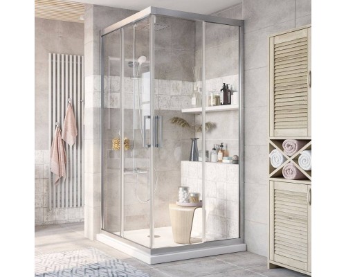 Душевой уголок STWORKI Дублин 110x110 см профиль хром матовый