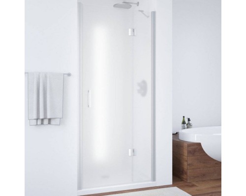 Душевая дверь в нишу Vegas Glass AFP 100 07 10 R профиль матовый хром, стекло сатин