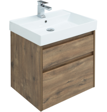 Тумба с раковиной Aquanet Nova Lite 60 дуб рустикальный, 2 ящика