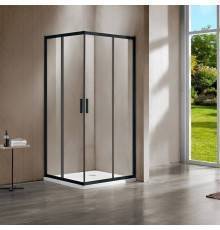 Душевой уголок Vincea Garda VSS-1G8011CLB 110x80, профиль черный матовый, стекло прозрачное