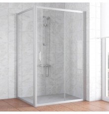 Душевой уголок Vegas Glass ZP+ZPV 110*100 07 01 профиль матовый хром, стекло прозрачное