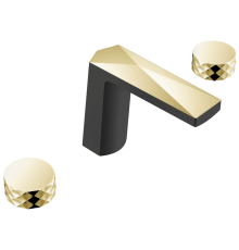 Смеситель для раковины Boheme Venturo 150-BG-DIAMOND черный, золото