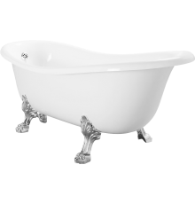 Ванна из искусственного камня Migliore Milady 26241 185x80 см, отдельностоящая, овальная, с декоративными ножками, со сливом-переливом