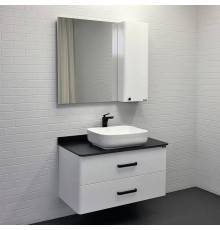 Мебель для ванной комнаты Comforty Амстердам 95 черная матовая столешница