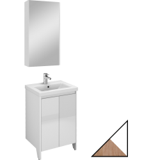 Мебель для ванной комнаты Velvex Klaufs 50.2D белая, шатанэ, напольная