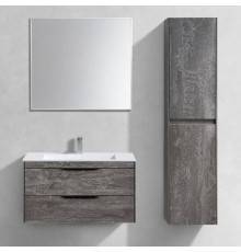 Мебель для ванной комнаты Vincea Chiara 2D 80, 2 ящика, камень, с белой раковиной