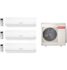 Мультисплит-система Shivaki Prestige Multi SRH-PM249DC на три комнаты (20 м2 + 20 м2 + 25 м2)