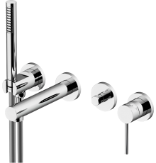 Смеситель для ванны с душем Gattoni Circle One 9005/90C0 С ВНУТРЕННЕЙ ЧАСТЬЮ, хром