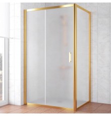 Душевой уголок Vegas Glass ZP+ZPV Tur Novo 100*80 09 10 профиль золото, стекло сатин