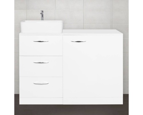 Тумба под раковину Style Line Берн 120 Plus, под стиральную машину (Ненадлежащее качество: нарушена упаковка, скол)
