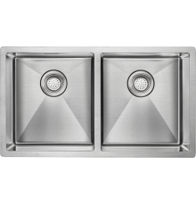 Мойка кухонная Paulmark Dopplet PM507844-BS брашированная нержавеющая сталь (Ненадлежащее качество: выставочный образец)