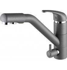 Смеситель для кухни Paulmark Hessen He213017-402 серый металлик