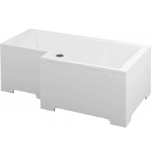Ванна из искусственного камня Цвет и Стиль Фишка R 150x80 см, с ножками, асимметричная