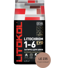 Затирка для плитки Litokol Litochrom 1-6 Evo LE.235 коричневая