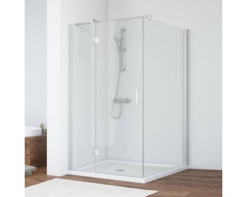 Душевой уголок Vegas Glass AFP-Fis 100*110 07 01 L профиль матовый хром, стекло прозрачное