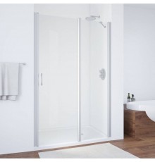 Душевая дверь в нишу Vegas Glass EP-F-1 125 07 01 R профиль матовый хром, стекло прозрачное