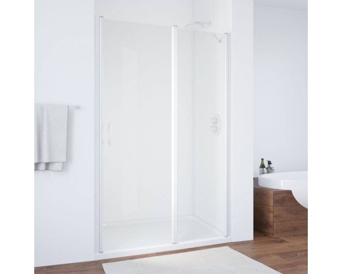 Душевая дверь в нишу Vegas Glass EP-F-1 120 01 01 R профиль белый, стекло прозрачное
