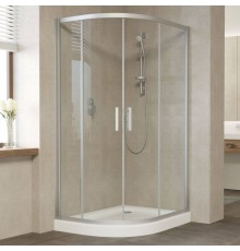 Душевой уголок Vegas Glass ZS-F 110*80 07 01 профиль матовый хром, стекло прозрачное