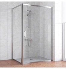 Душевой уголок Vegas Glass ZP+ZPV 130*90 08 01 профиль глянцевый хром, стекло прозрачное