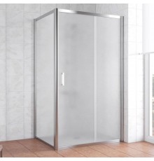 Душевой уголок Vegas Glass ZP+ZPV 100*90 08 10 профиль глянцевый хром, стекло сатин