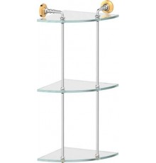 Полка 3SC Stilmar STI 119 угловая, 3-ярусная, хром,золото