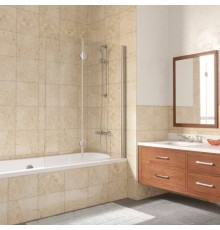Шторка на ванну Vegas Glass E2V LUX 120 08 01 R профиль глянцевый хром, стекло прозрачное
